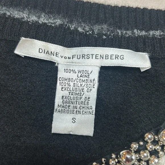 diane von furstenberg black cardigan